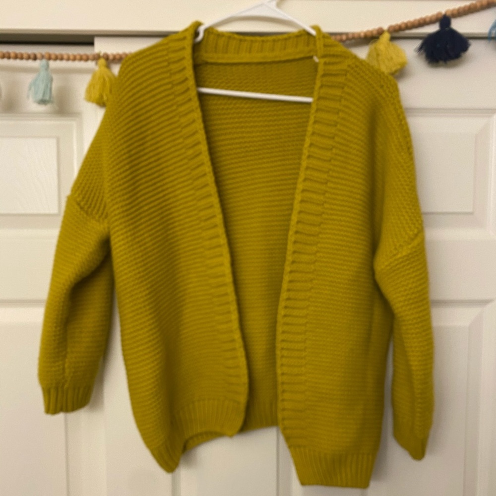Mustard cable knit sweater